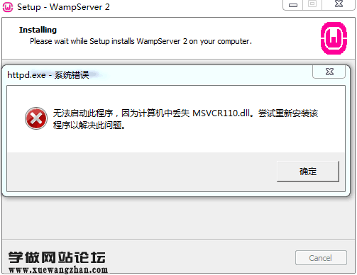 解决安装wampserver提示丢失MSVCR110.dll8