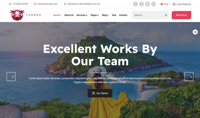 综合商旅管理服务平台网站Wordpress模板截图