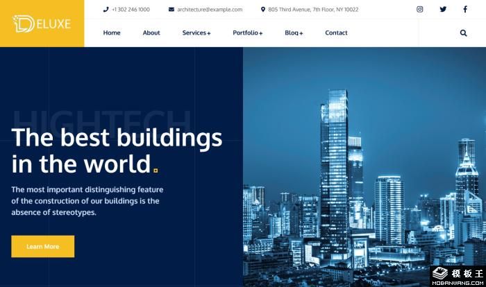 建筑项目设计建设网站Wordpress模板截图