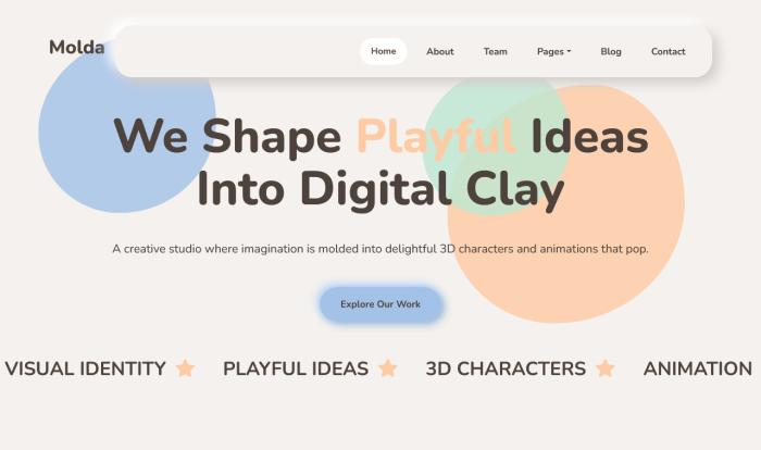 创意3D动画工作室主题网站Wordpress模板截图