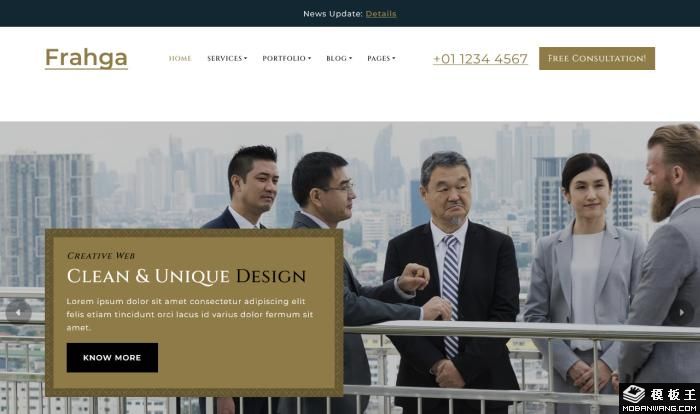 专业企业咨询顾问网站Wordpress模板截图
