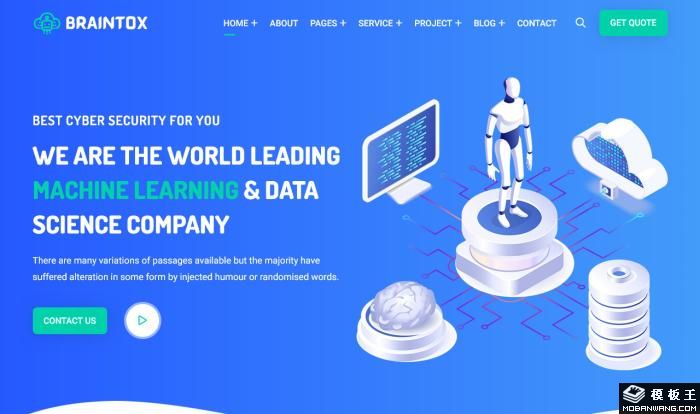 AI机器人数字科技公司网站Wordpress模板截图