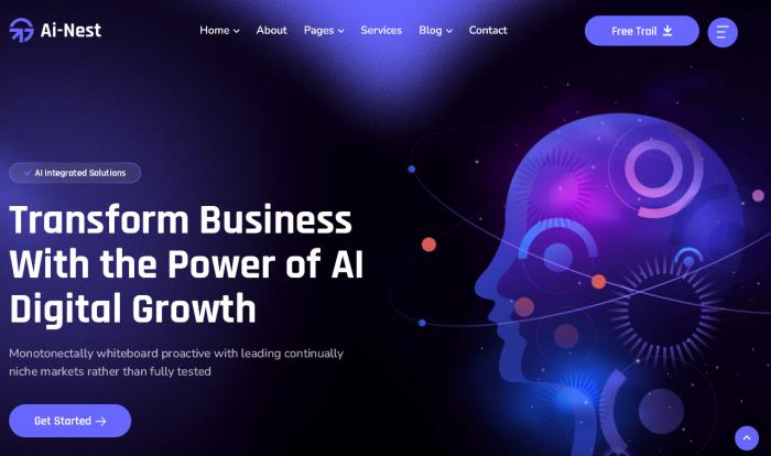 Ai驱动数字科技网站Wordpress模板截图